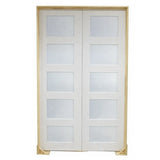 6 ft x 6 ft 8 in Shaker 5 Lite Solid Core Primed MDF Prehung Interior French Door