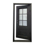 3 ft. x 6 ft. 8 in. 6 Lite Exterior Wrought Iron Door