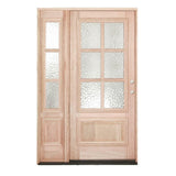4 ft. 5 in. x6 ft. 8 in. Exterior Mahogany Door with 6 Lites and One Sidelight