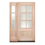 4 ft. 5 in. x6 ft. 8 in. Exterior Mahogany Door with 6 Lites and One Sidelight