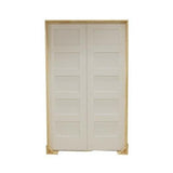 Puerta francesa interior precolgada de MDF con núcleo sólido y cinco paneles, de estilo Shaker, de 4 pies x 80 pulgadas