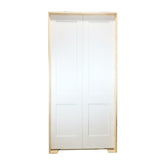 4 ft. x 8 ft. White Shaker 2-Panel Solid Core Primed MDF Prehung Interior French Door