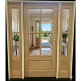5/9x6/8 Exterior Mahogany Door 3/4 4 Lite with Sidelights