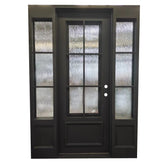5/9x8/0 Square Exterior Wrought Iron Prehung Door with Sidelites