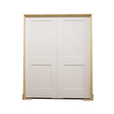 5 ft. x 6 ft. 8 in. White Shaker 2-Panel Solid Core Primed MDF Prehung Interior French Door