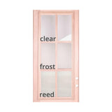 4 ft. 5 in. x 6 ft. 8 in. Exterior Mahogany Door Horizontal Lines with One Sidelight