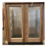 6 ft. x 6 ft. 8 in. Exterior Double Mahogany Full Glass Door