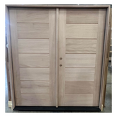 6 ft. x 6 ft. 8 in. Exterior Mahogany Door 7 panel