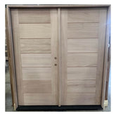 6 ft. x 6 ft. 8 in. Exterior Mahogany Door 7 panel