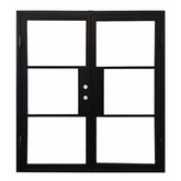 6 ft. x 6 ft. 8 in. French Exterior Wrought Iron Prehung Door