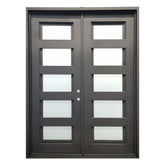 6 ft. x 8 ft. Exterior 5 Lite Wrought Iron Prehung Door