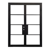 6 ft. x 8 ft. French Exterior Wrought Iron Prehung Door