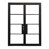 6 ft. x 8 ft. French Exterior Wrought Iron Prehung Door