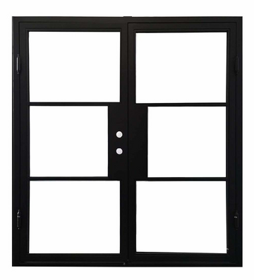 6 ft. x 6 ft. 8 in. French Exterior Wrought Iron Prehung Door