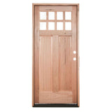 8 Lite Craftsman Single 3 ft. x 6 ft. 8 in. Exterior Mahogany Prehung Door