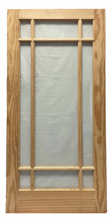 3 ft. x 6 ft. 8 in. Pine 9 Lite Interior Door Prehung