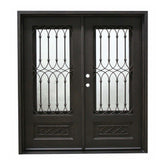 Bella 6 ft. x 6 ft. 8 in. Double Wrought Iron Prehung Front Door