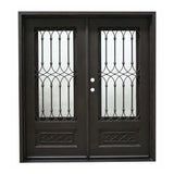 Bella 6 ft. x 6 ft. 8 in. Double Wrought Iron Prehung Front Door