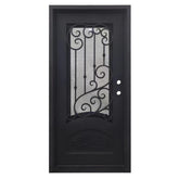 Puerta simple precolgada exterior de hierro forjado de bronce Bette de 3/0 x 6/8