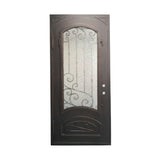 Bette 3 ft. x 8 ft. Single Wrought Iron Exterior Prehung Door