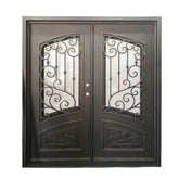 Bette 6 ft. x 6 ft. 8 in. Double Wrought Iron Prehung Front Door