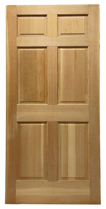 3 ft. x 6 ft. 8 in. 6 Panel Interior Unfinished Hemlock Door Prehung