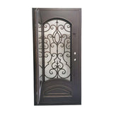 Cielo 3 ft. x 6 ft. 8 in. Bronze Exterior Wrought Iron Prehung Single Door
