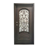 Cielo 3 ft. x 6 ft. 8 in. Bronze Exterior Wrought Iron Prehung Single Door