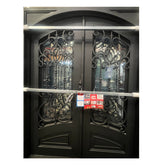 Cielo 6 ft. x 8 ft. Wrought Iron Prehung Front Double Door