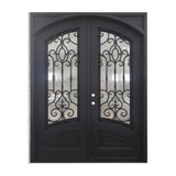 Cielo 6 ft. x 8 ft. Wrought Iron Prehung Front Double Door