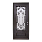 Dallas 3 ft. x 8 ft. Wrought Iron Prehung Front Door