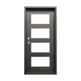 Frost 3 ft. x 6 ft. 8 in. 4 Lite Wrought Iron Prehung Front Door