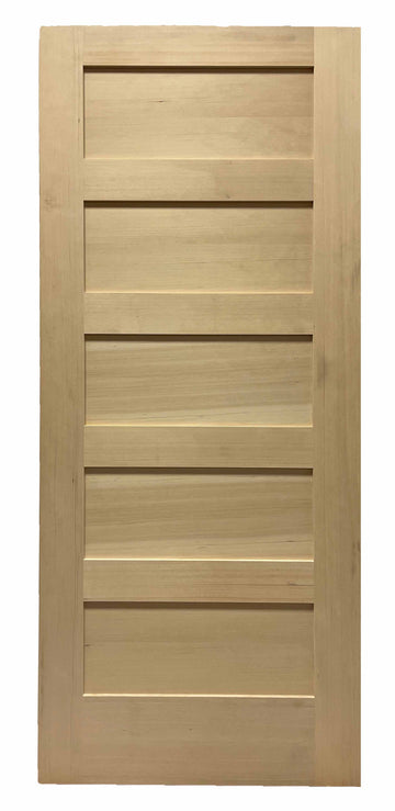 3 ft. x 6 ft. 8 in. Shaker 5-Panel Unfinished Hemlock Interior Door Prehung