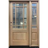 4/5x6/8 Prairie Style Exterior Wood Door with 1 Sidelite