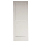 36 in x 80 in White Shaker 2-Panel Solid Core Primed MDF Interior Door Slab