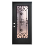 Jupiter 3/0x6/8 Single Prehung Fiberglass Door in Black