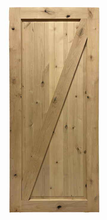 3 ft. 6 in. x 8 ft. Z Knotty Alder Interior Barn Door