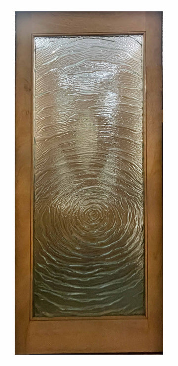 3ft. x 6 ft. 8 in. Mahogany 1 Lite Door Slab With Decorative Glass