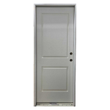 Masonite 2/8x6/8 Belleville Smooth Fiberglass 2 Panel Square Prehung Front Door