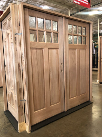 6/0x6/8 Double 8 Lite Craftsman Exterior Wood Door