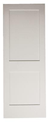 18 in. x 6 ft. 8 in. White Shaker 2-Panel Solid Core Primed MDF Interior Door Slab