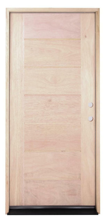 3 ft. x 6 ft. 8 in. Exterior Mahogany Door Horizontal Line Main Layout Photo