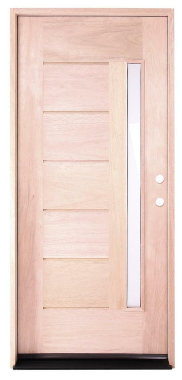 3 ft. x 6 ft. 8 in. Exterior Mahogany Door One Line Glass Main Layout Photo
