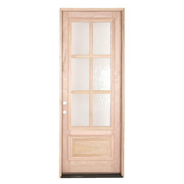 3 ft. x 8 ft. Exterior Mahogany Prehung Single Door with 6 Lite