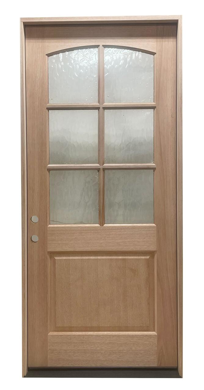 3 ft. 6 in. x 8 ft. Exterior Mahogany Door 6 Lite Main Layout Photo