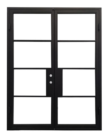 6 ft. x 8 ft. French Exterior Wrought Iron Prehung Door Main Layout Photo