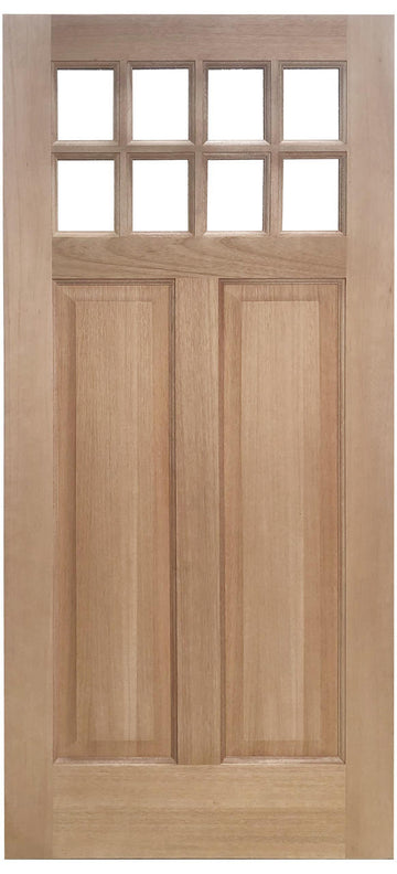 3 ft. x 6 ft. 8 in. Exterior Mahogany Door Slab Craftsman 8 Lite Main Layout Photo