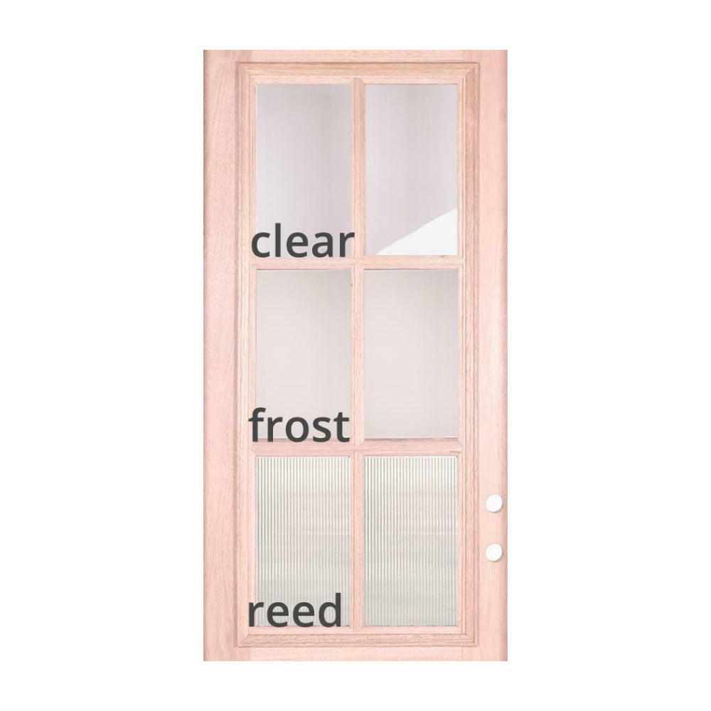 14 in. x 6 ft. 8 in. Mahogany Sidelite Slab 4 Lite