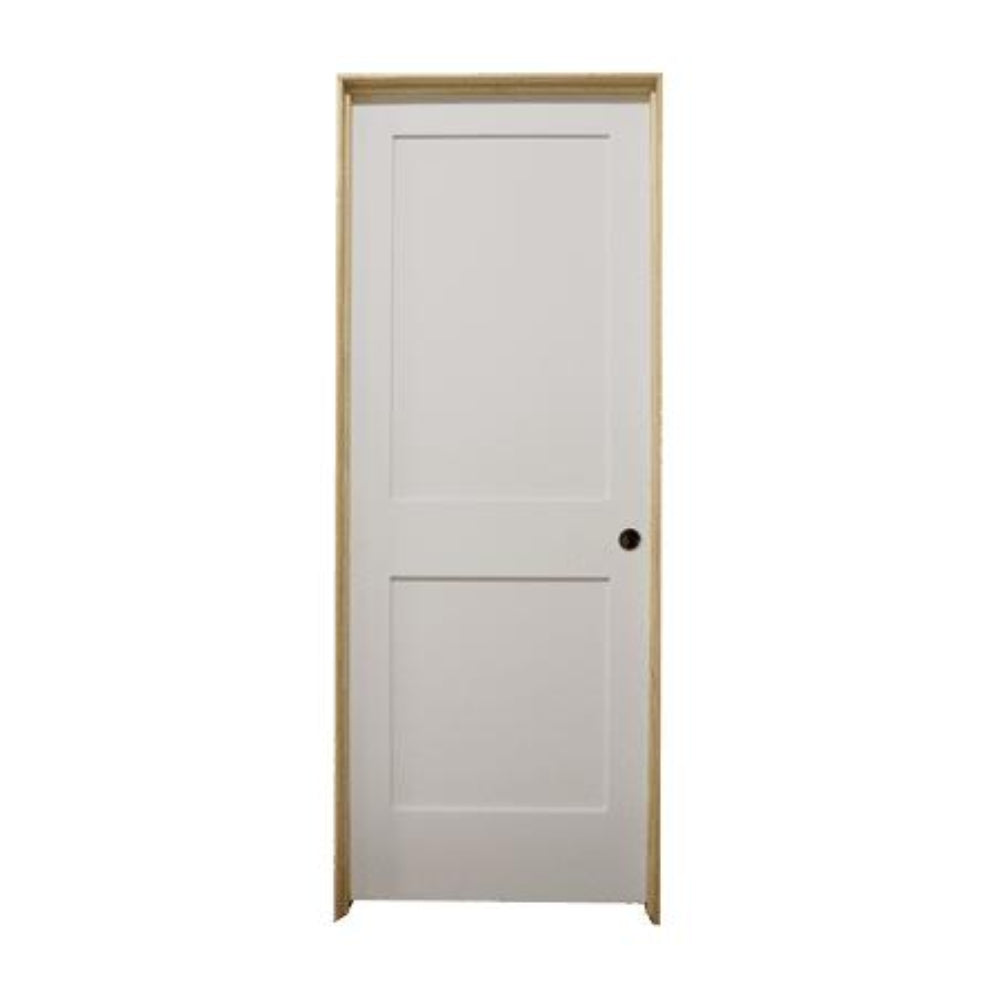 Puerta interior precolgada de MDF con imprimación sólida, de 2 paneles, color blanco, de 18 x 6 pies 8 pulgadas