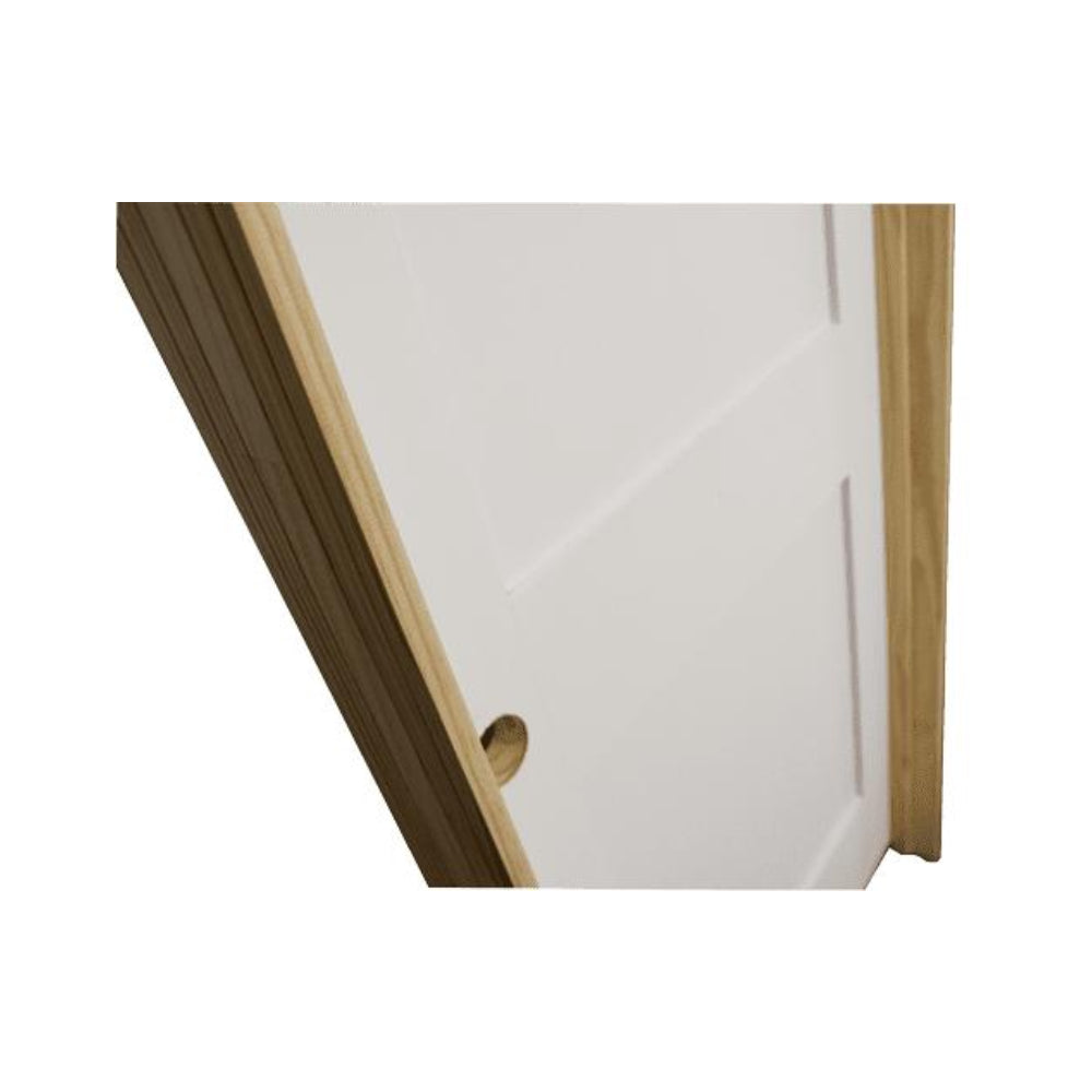 18 in. x 6 ft. 8 in. White 2-Panel Shaker Solid Core Primed MDF Prehung Interior Door